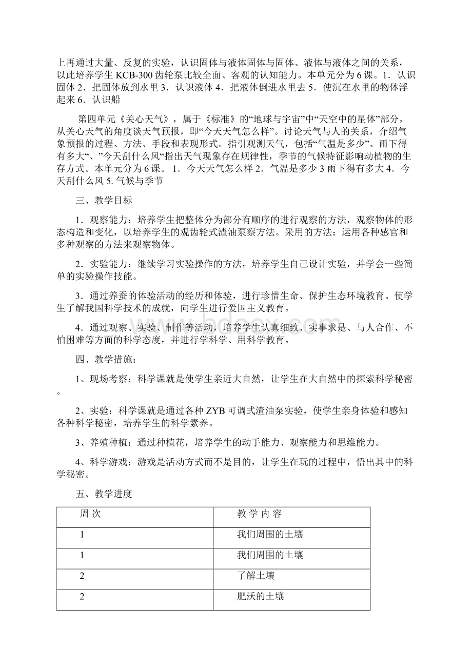 苏教版小学三年级科学下册教学计划及教案1Word文档格式.docx_第2页