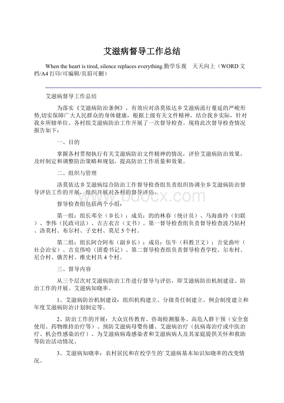 艾滋病督导工作总结.docx_第1页