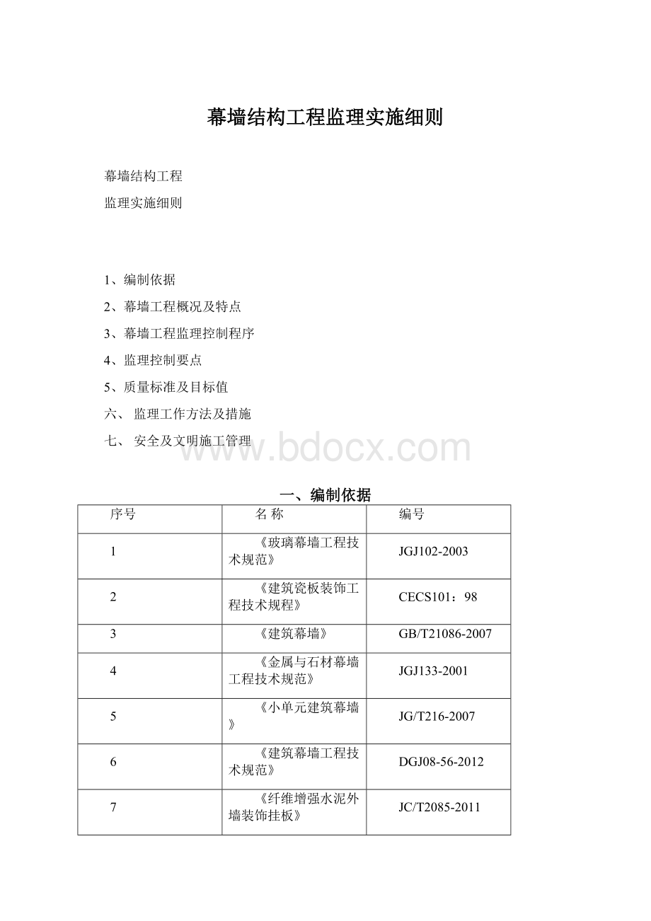 幕墙结构工程监理实施细则.docx