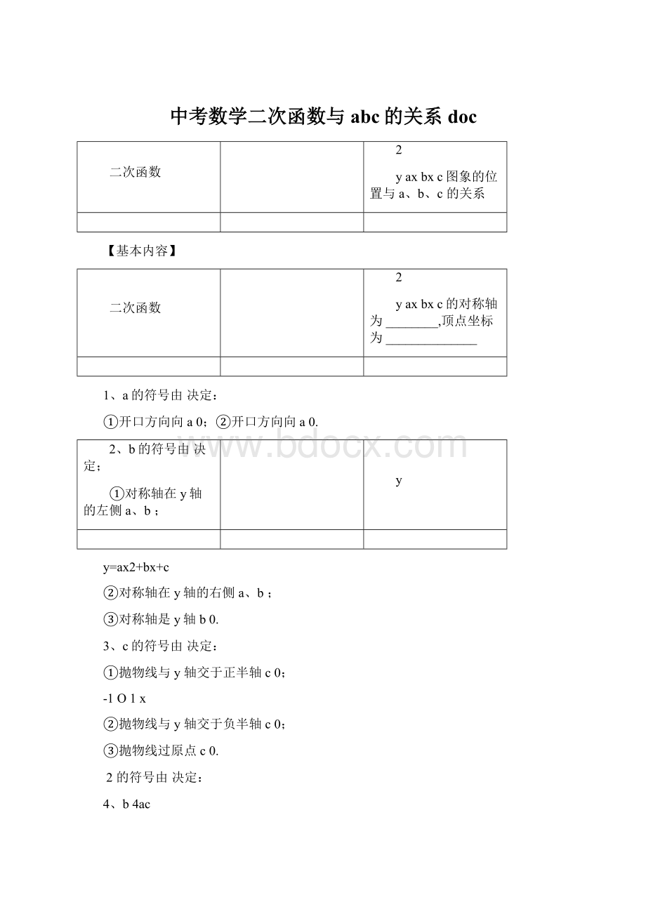 中考数学二次函数与abc的关系doc文档格式.docx