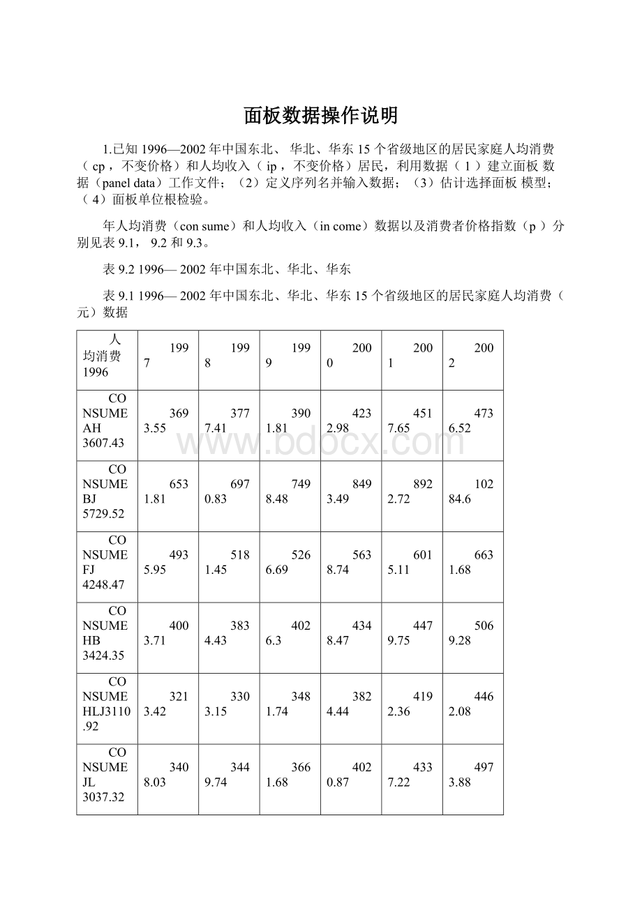 面板数据操作说明Word文档下载推荐.docx