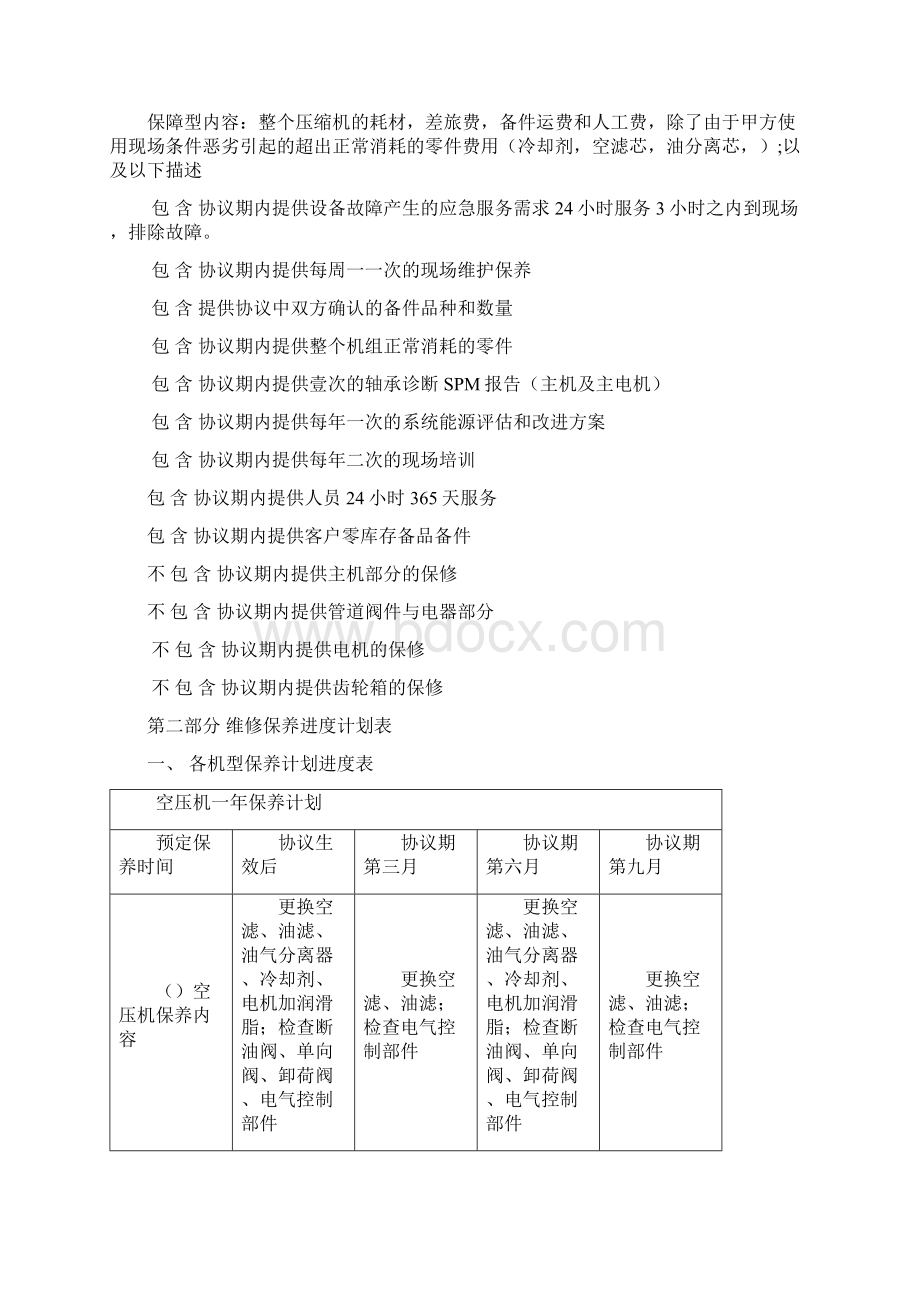 空压机年度保养方案计划.docx_第2页