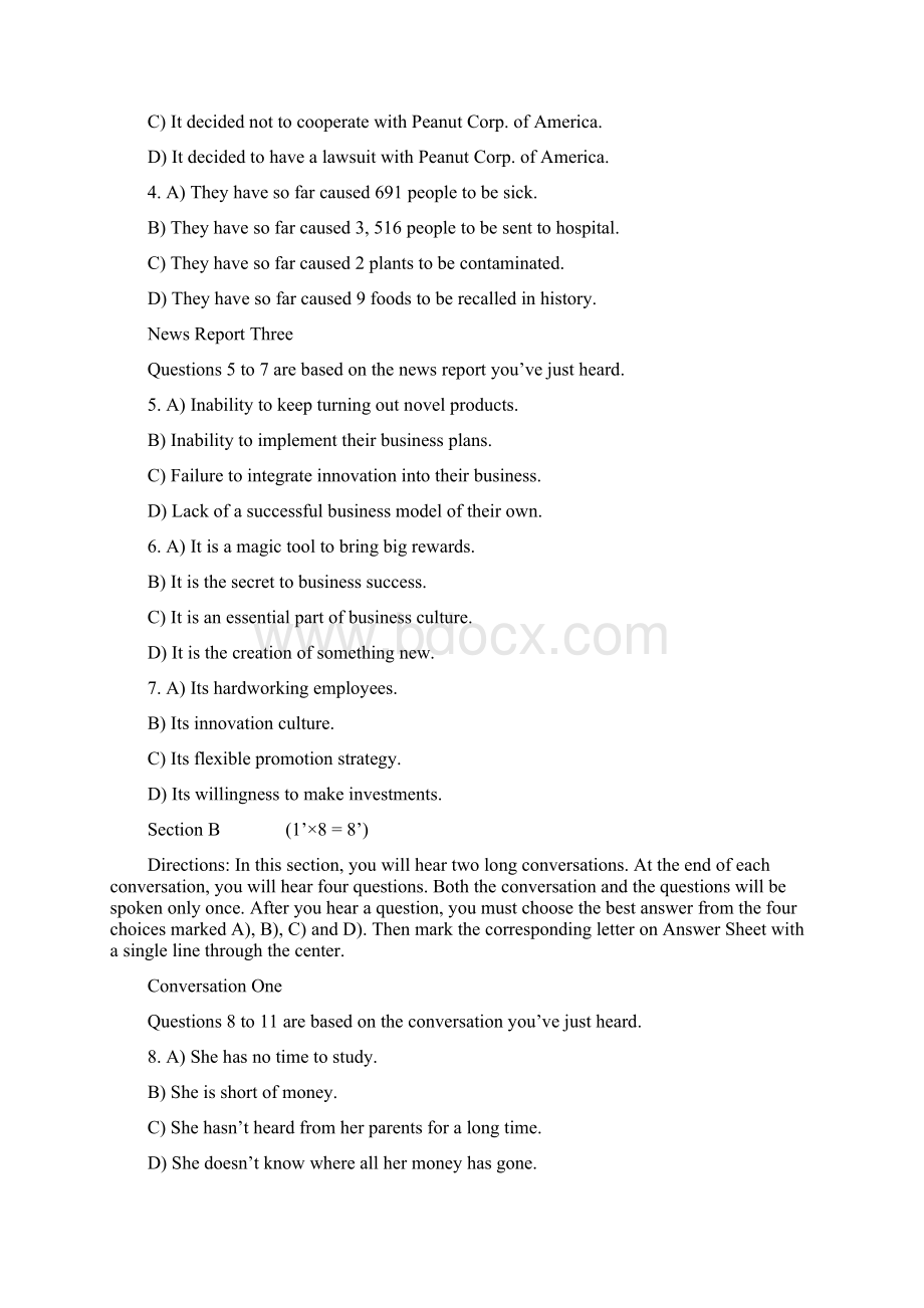 大学英语四级模拟试题十五附含答案解析.docx_第2页