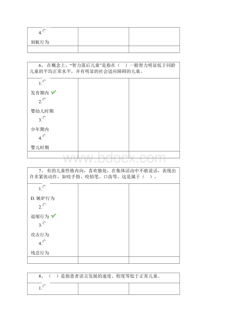 20秋西南大学0558《学前特殊儿童教育》作业辅导资料.docx_第3页