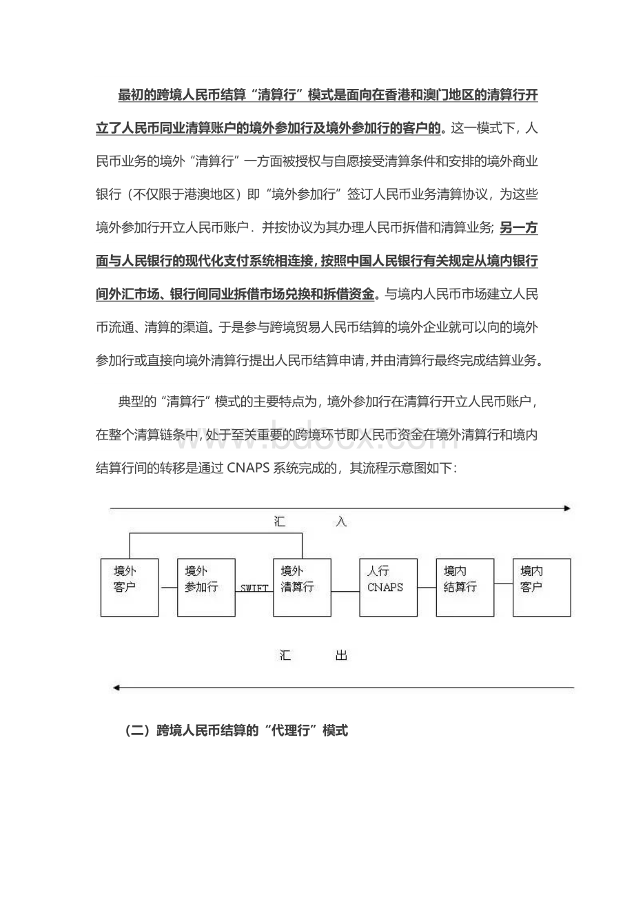 跨境人民币结算业务的清算渠道及模式全解Word格式.docx_第3页