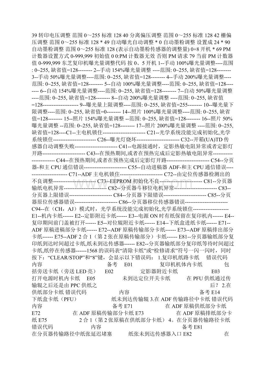 东芝复印机常见故障复习过程文档格式.docx_第2页