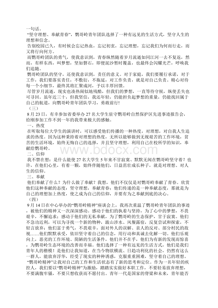 鹦哥岭青年团队先进事迹Word文档下载推荐.docx_第3页