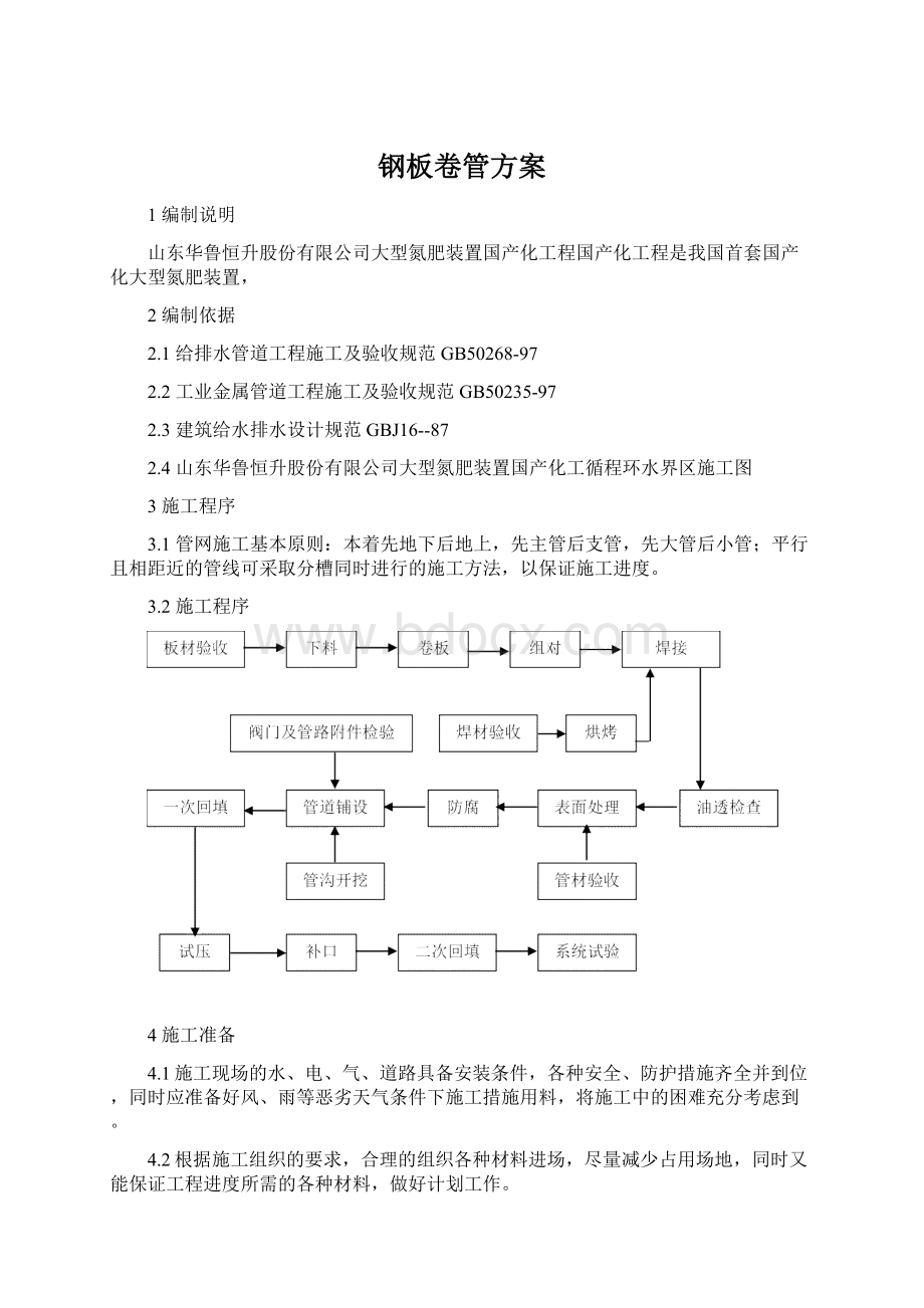 钢板卷管方案.docx_第1页