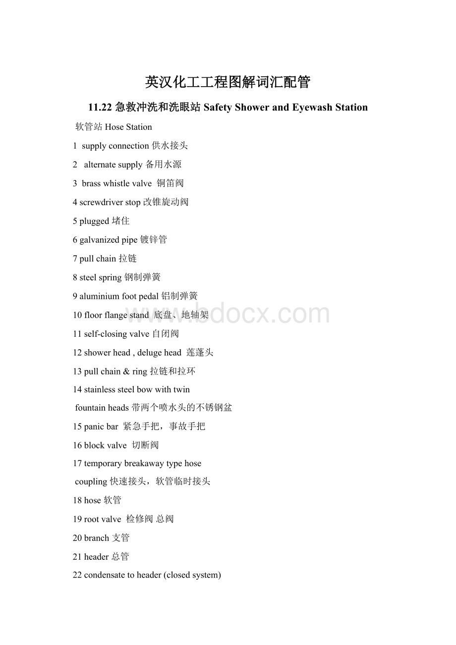 英汉化工工程图解词汇配管文档格式.docx_第1页