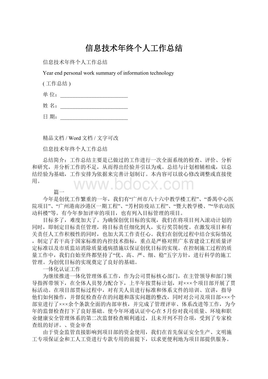 信息技术年终个人工作总结.docx