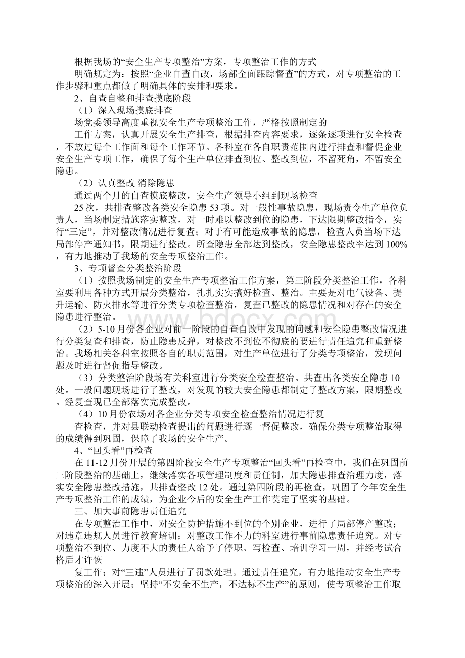 企业安全生产专项整治工作总结Word文件下载.docx_第2页