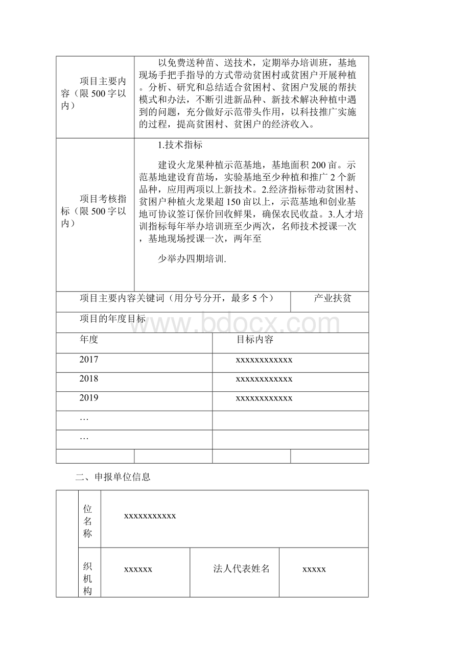 科技计划项目申报书示范文本XX科技基地和人才专项适用模板Word格式文档下载.docx_第3页