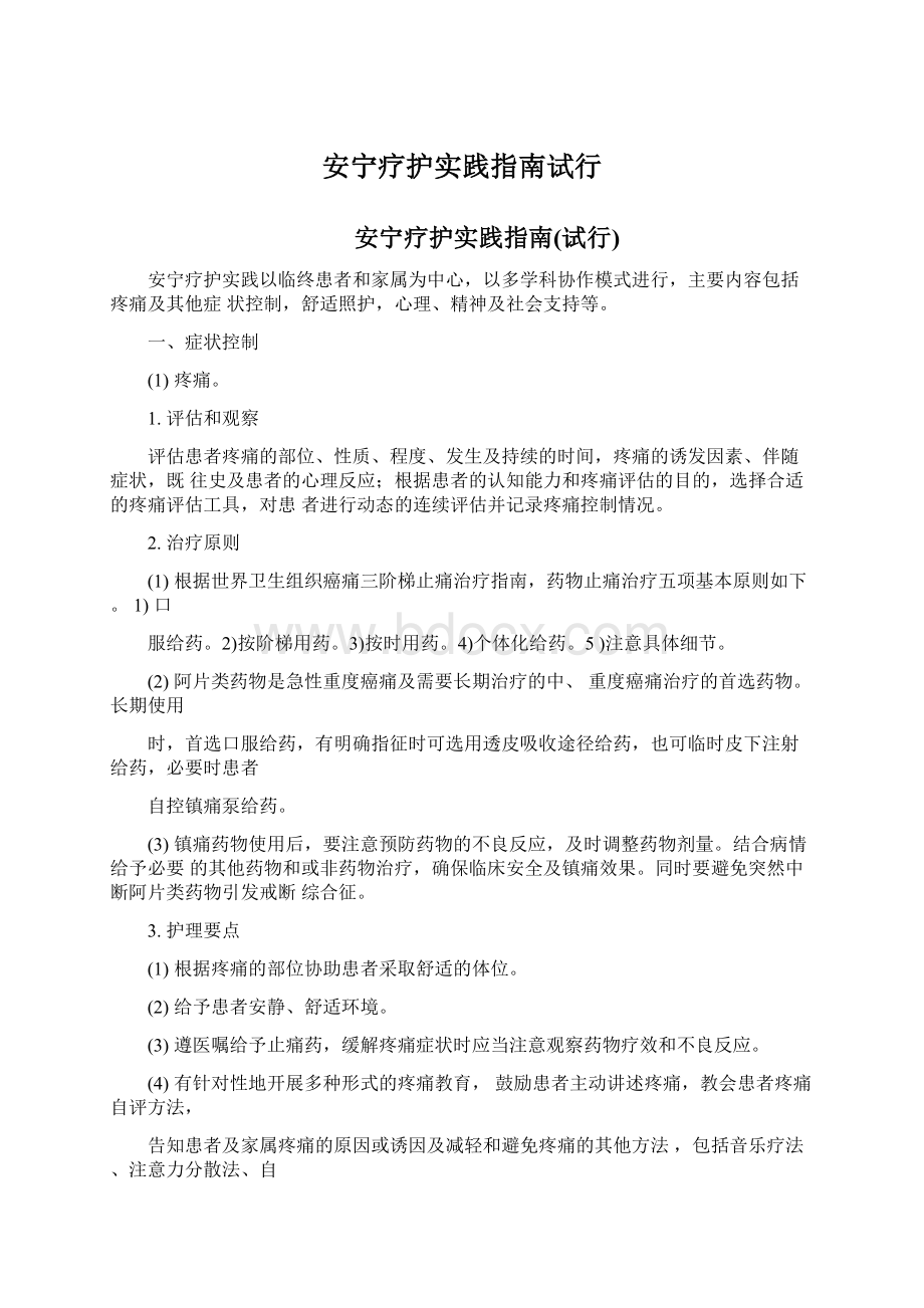 安宁疗护实践指南试行.docx