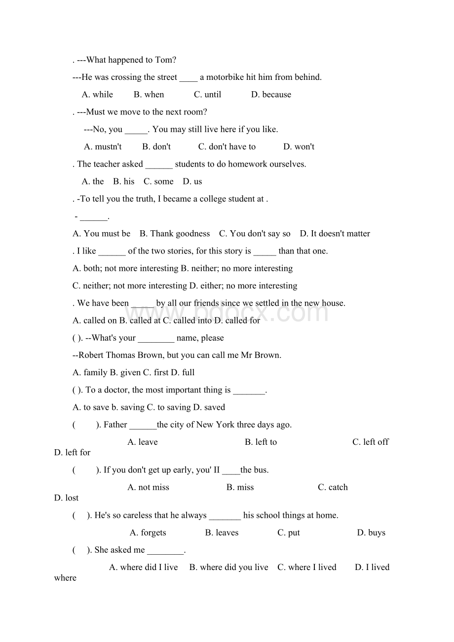 中考英语单项选择题经典复习题大全87.docx_第2页