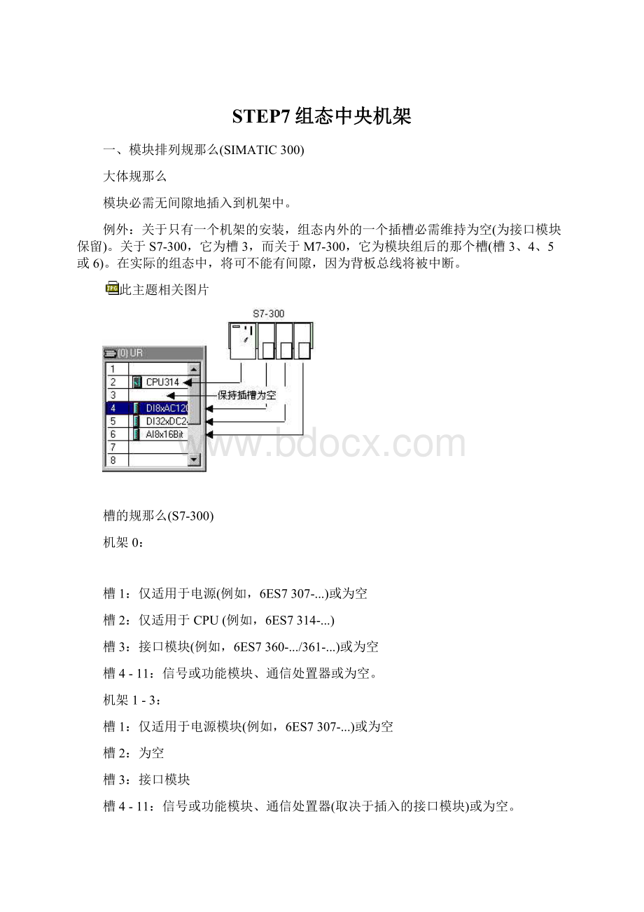 STEP7组态中央机架文档格式.docx_第1页