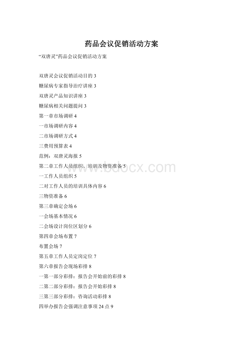 药品会议促销活动方案Word文档格式.docx