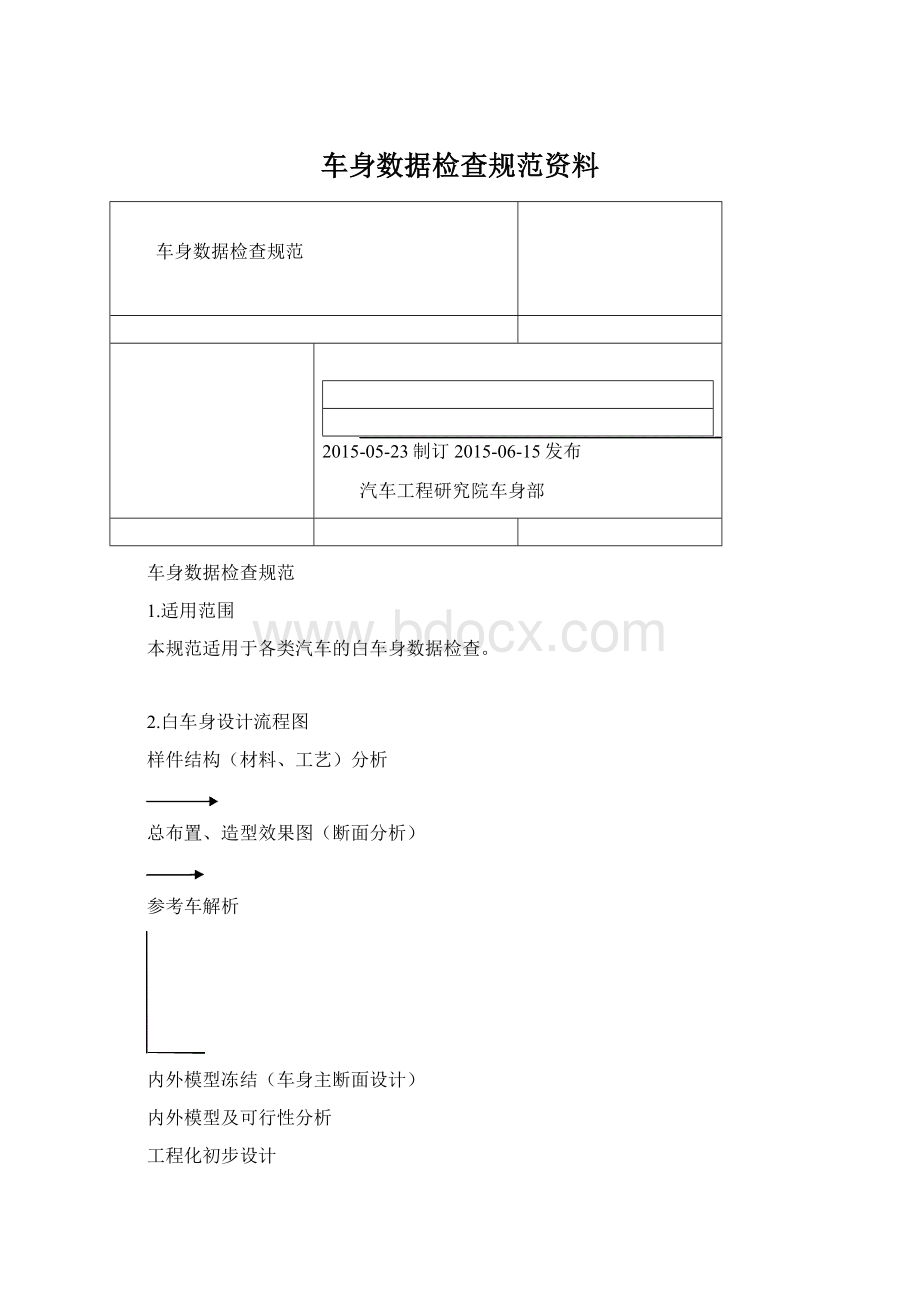 车身数据检查规范资料Word文档格式.docx