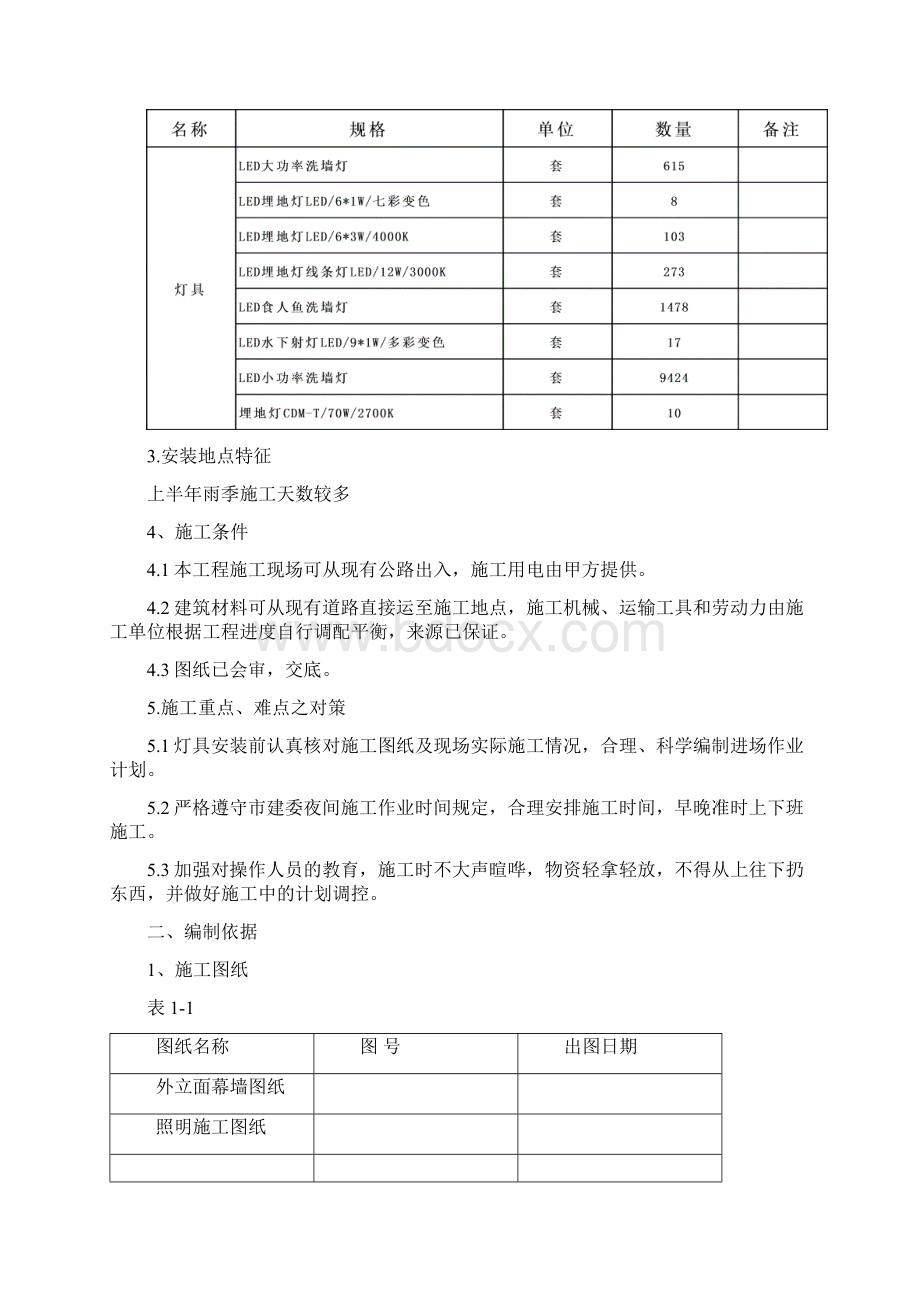 景观照明亮化施工组织方案参考.docx_第2页