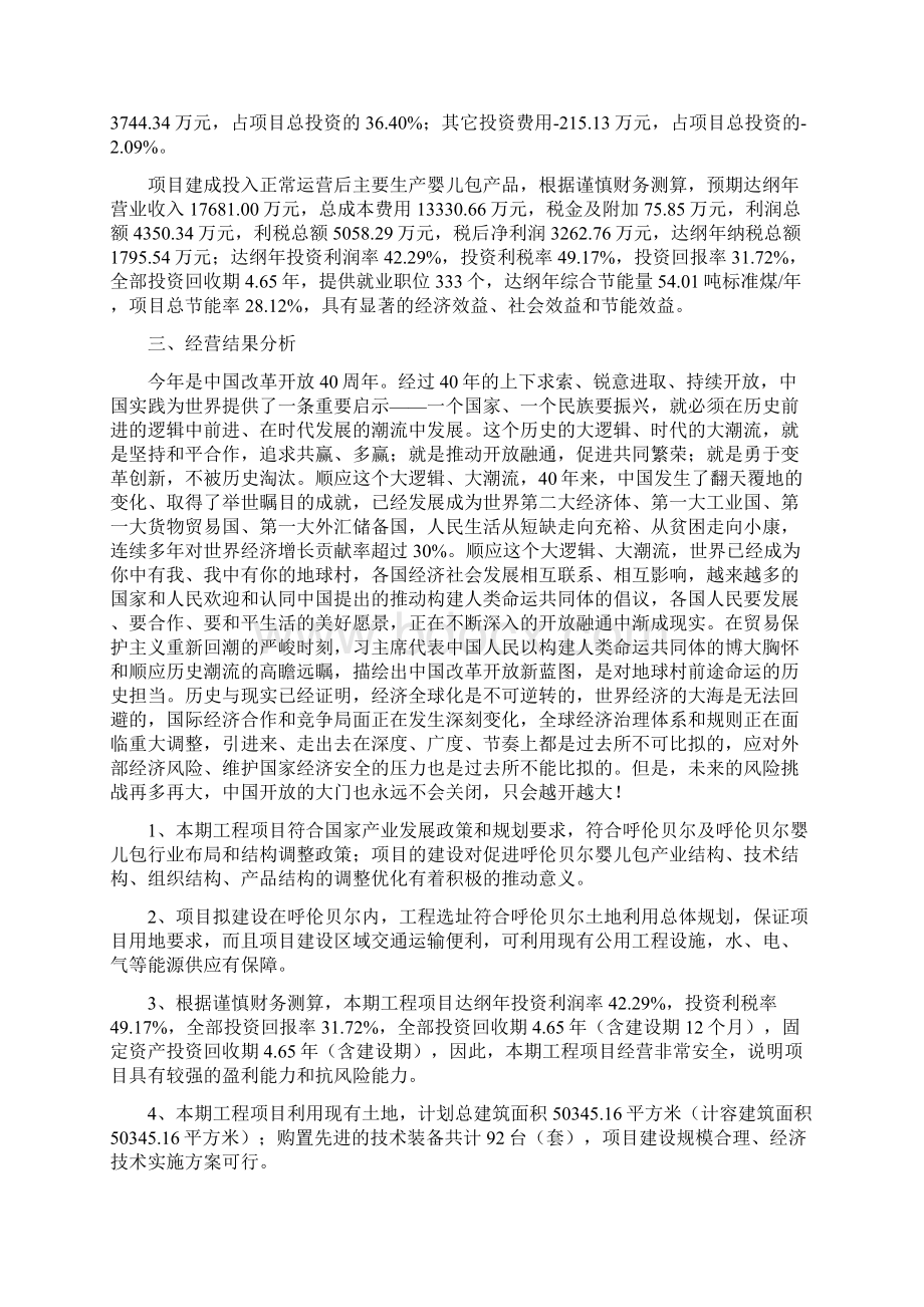 婴儿包项目经营分析报告.docx_第2页