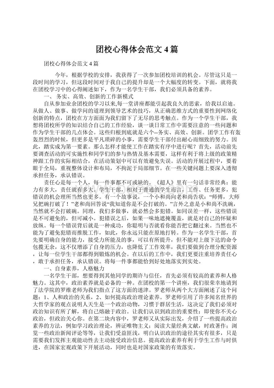 团校心得体会范文4篇.docx_第1页