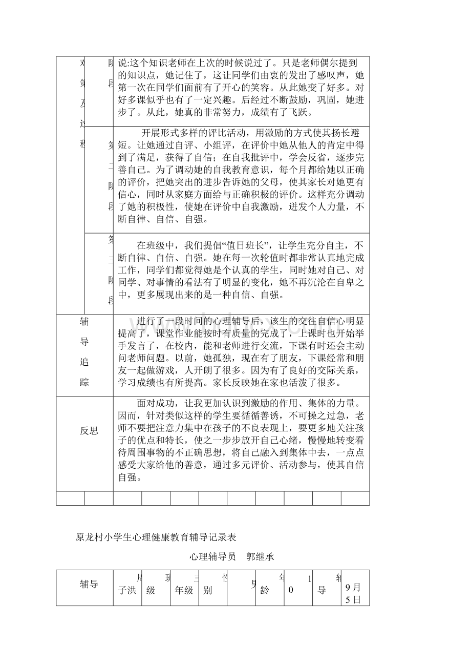 最新原龙村小三年级学生心理健康教育记录表.docx_第3页