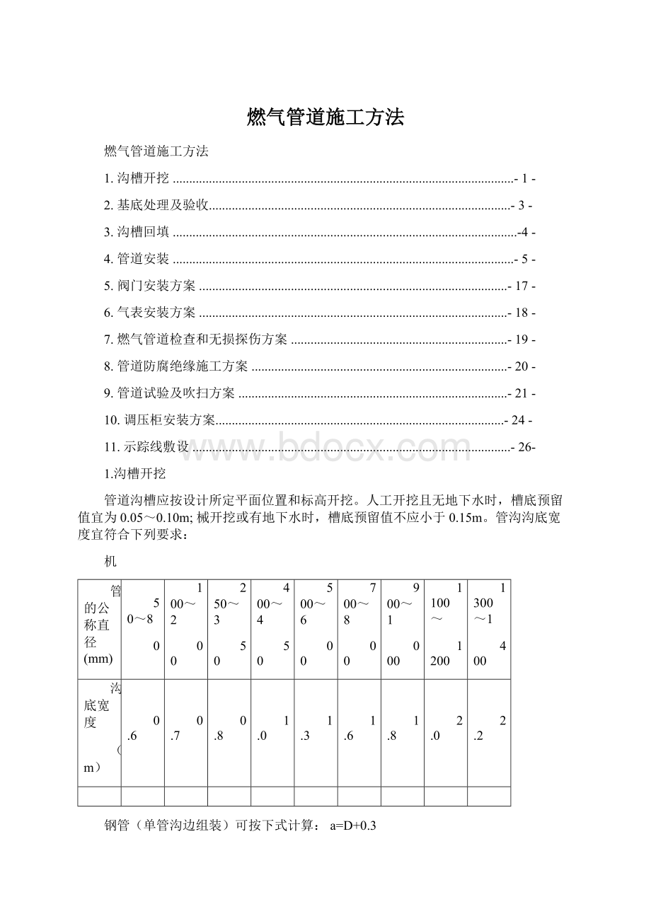 燃气管道施工方法.docx