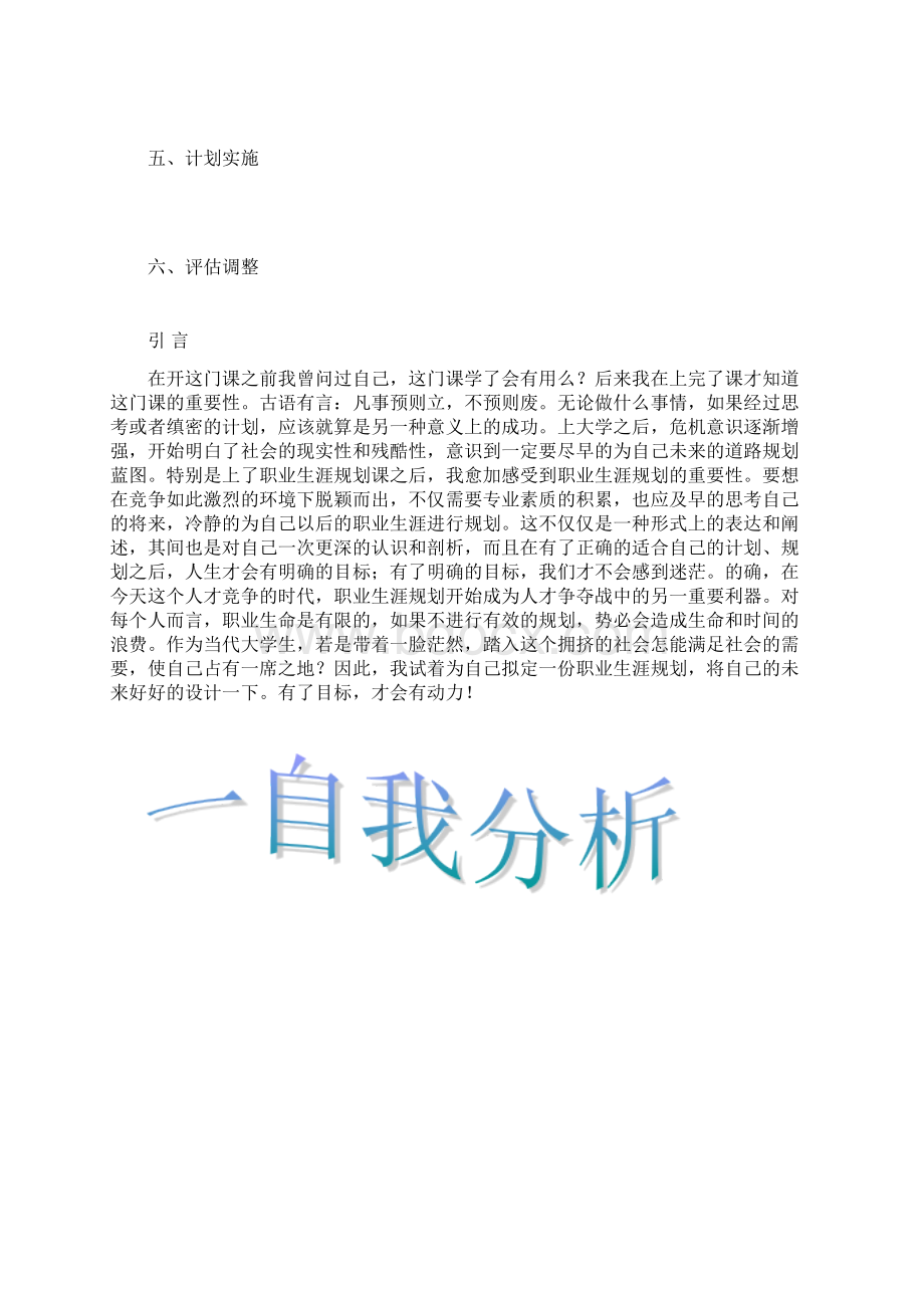 大学生职业生涯规划作业Word文档格式.docx_第2页