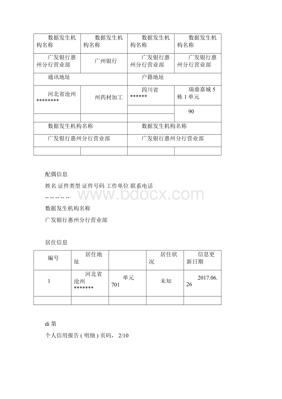 个人信用报告征信模板.docx_第2页