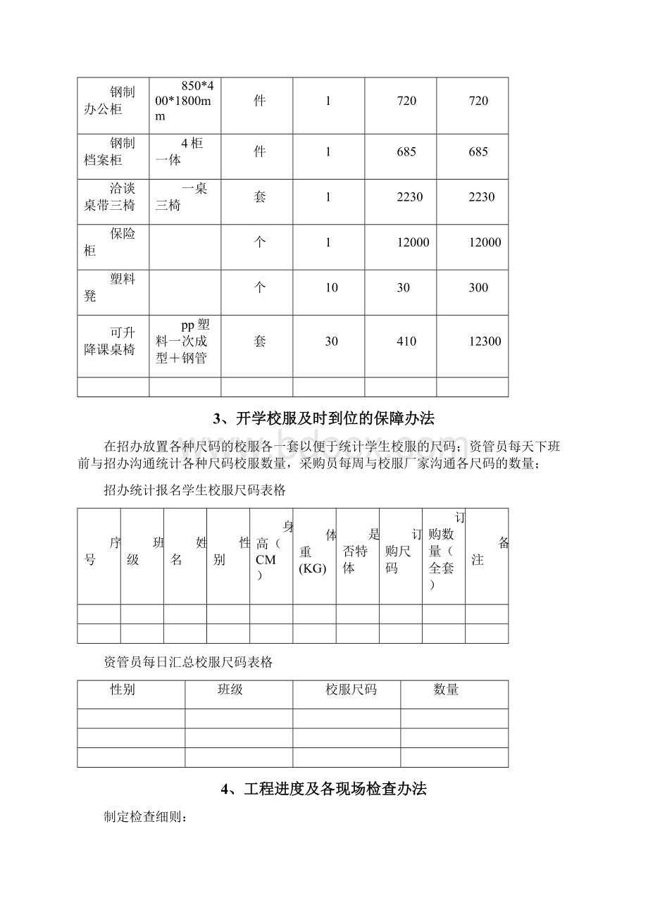 学校筹建期后勤保障方案1.docx_第3页