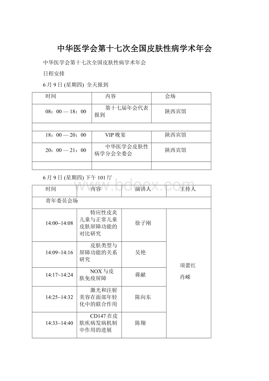 中华医学会第十七次全国皮肤性病学术年会.docx