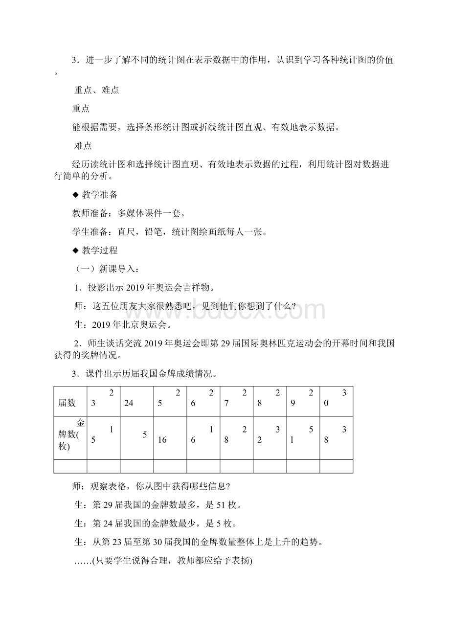 六年级上册数学教案第七单元 第2课时 选择合适的统计图 冀教版精选教学文档.docx_第2页