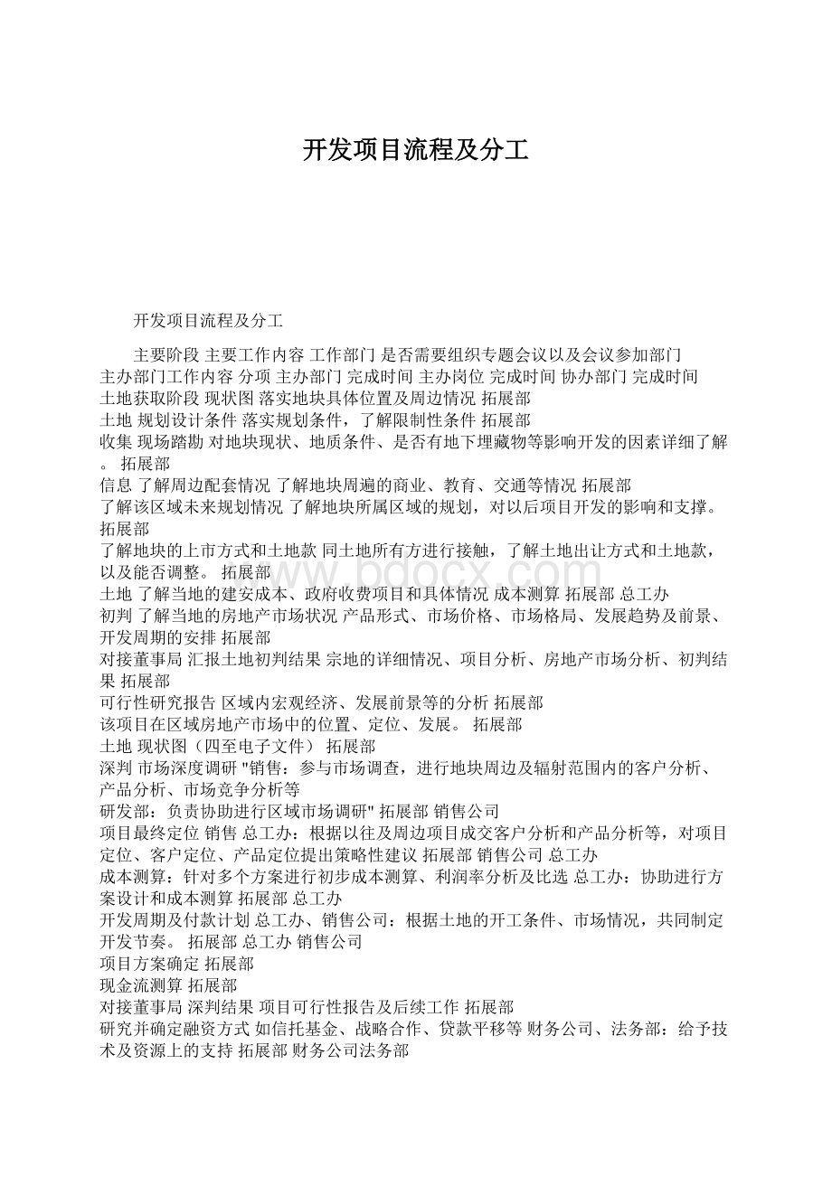 开发项目流程及分工Word文档下载推荐.docx_第1页