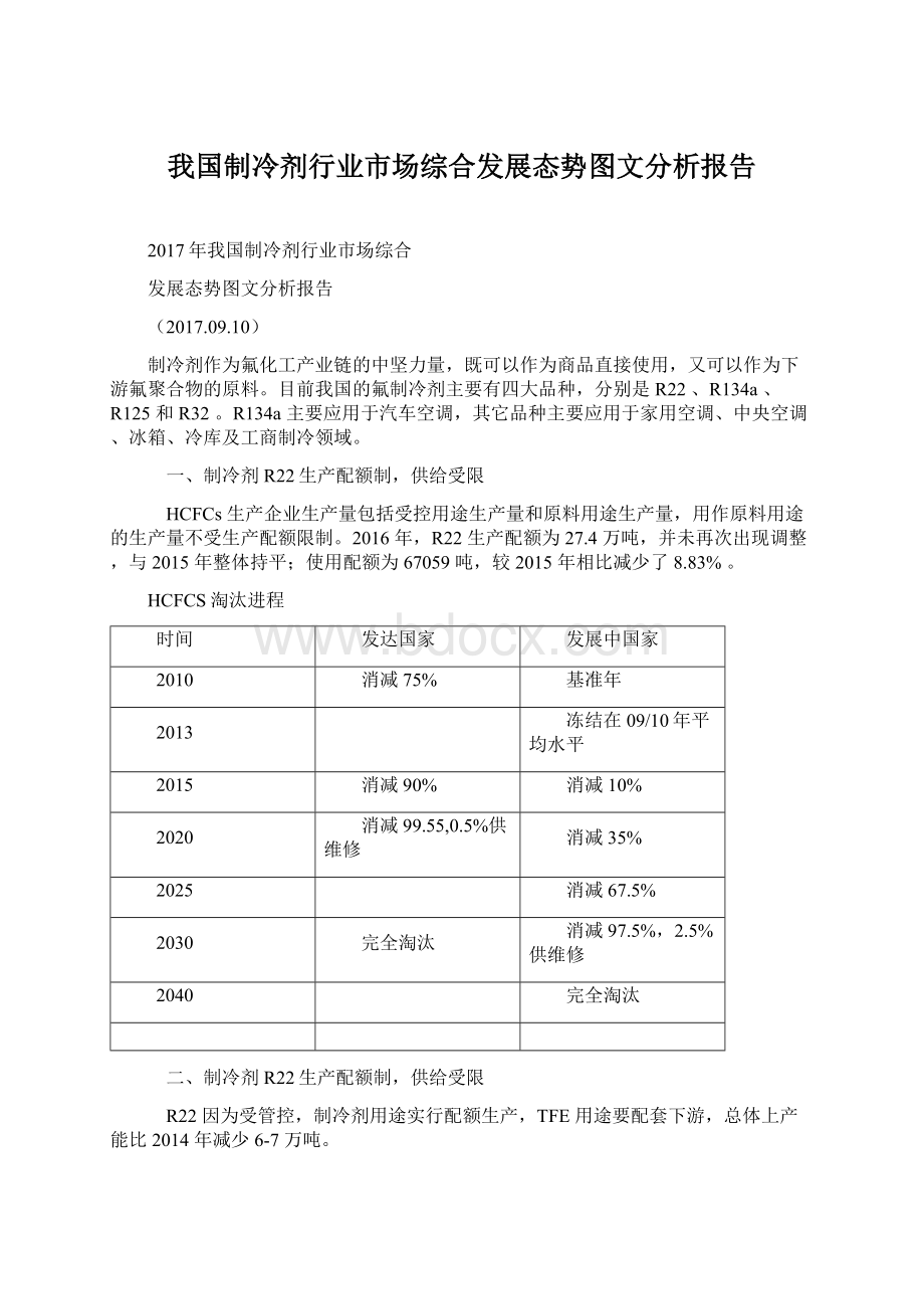 我国制冷剂行业市场综合发展态势图文分析报告Word格式文档下载.docx_第1页