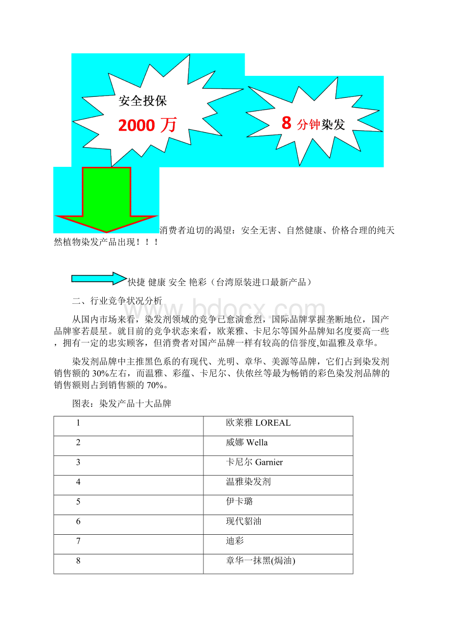 XX品牌艳彩染发产品上市推广营销策划方案Word文档下载推荐.docx_第3页