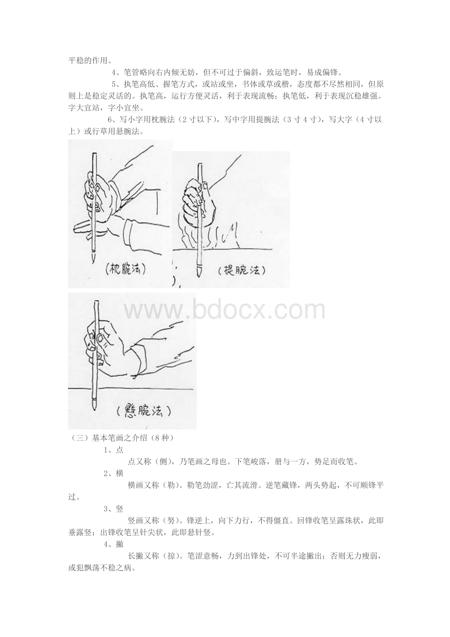 写毛笔字的执笔方法与写字姿势_精品文档.doc_第2页