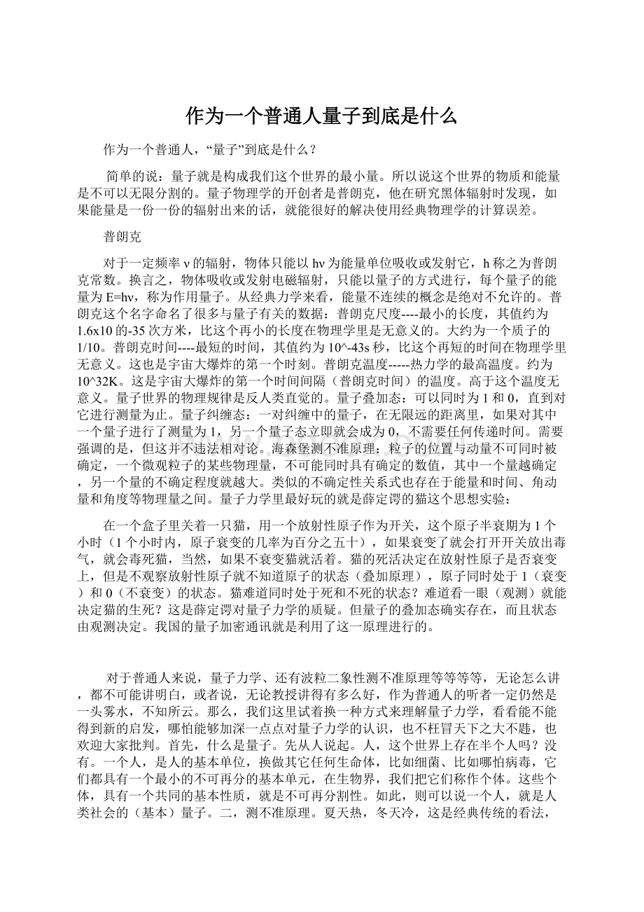 作为一个普通人量子到底是什么.docx_第1页