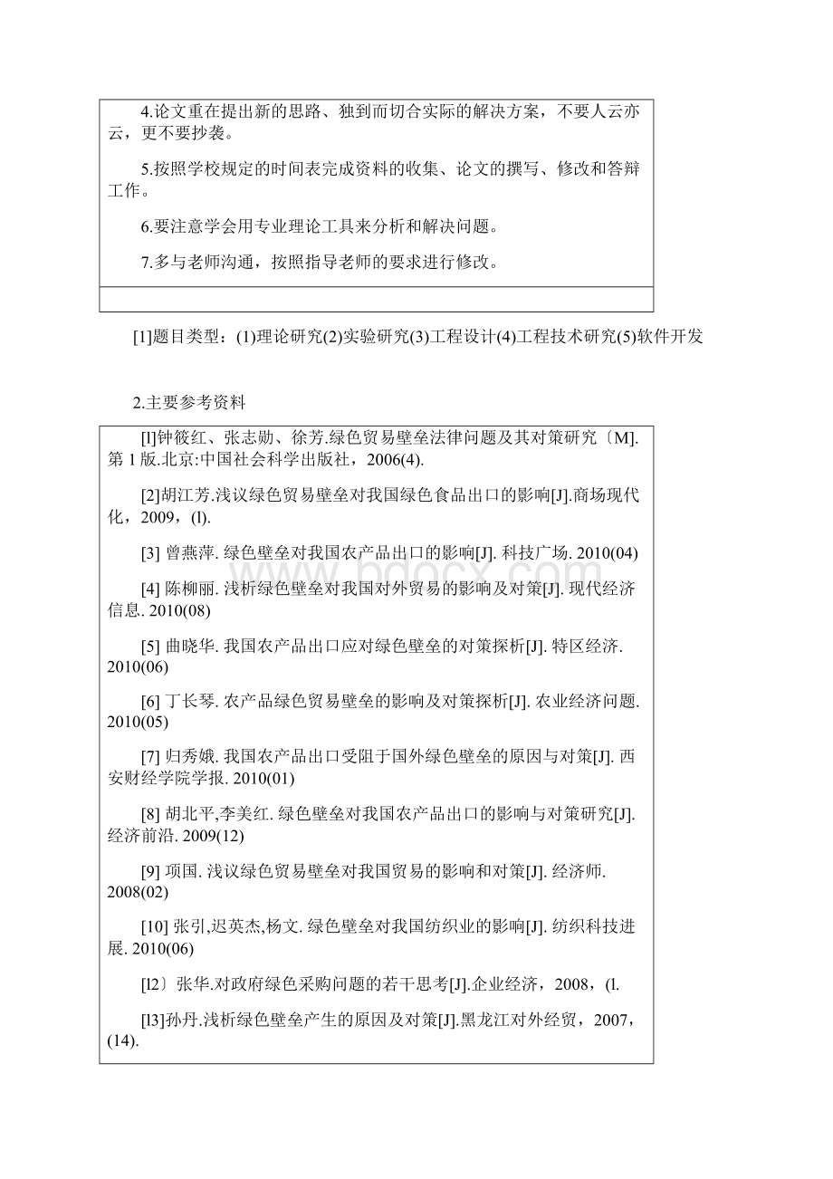 绿色贸易壁垒对我国农产品出口的影响研究大学论文文档格式.docx_第2页