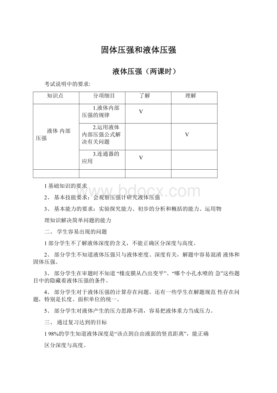 固体压强和液体压强Word格式文档下载.docx_第1页