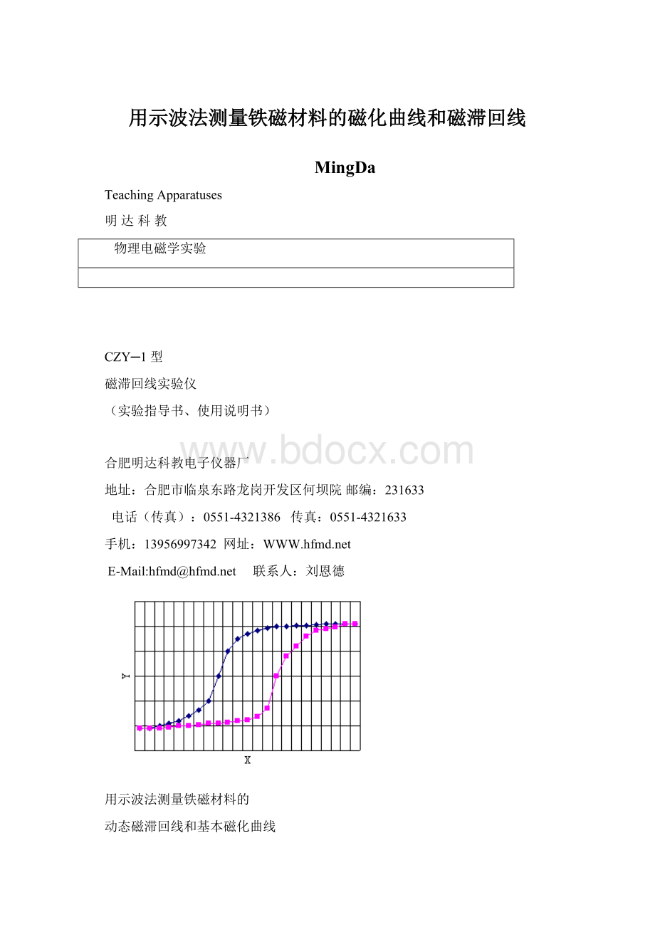 用示波法测量铁磁材料的磁化曲线和磁滞回线.docx