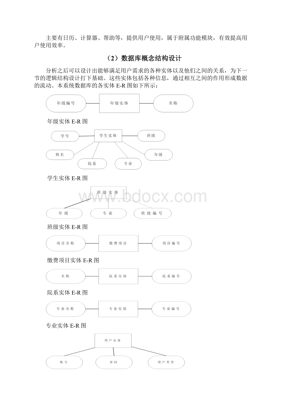 学生缴费注册管理系统数据库设计Word文档下载推荐.docx_第3页