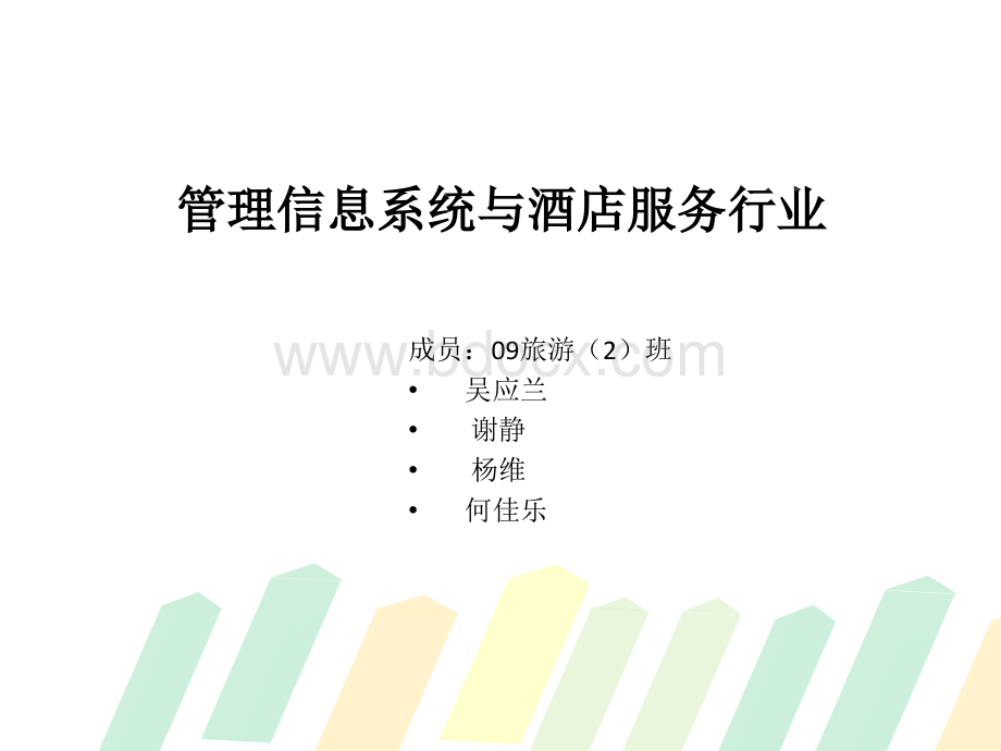 酒店管理专业作业管理信息系统与酒店服务行业PPT推荐.ppt_第1页