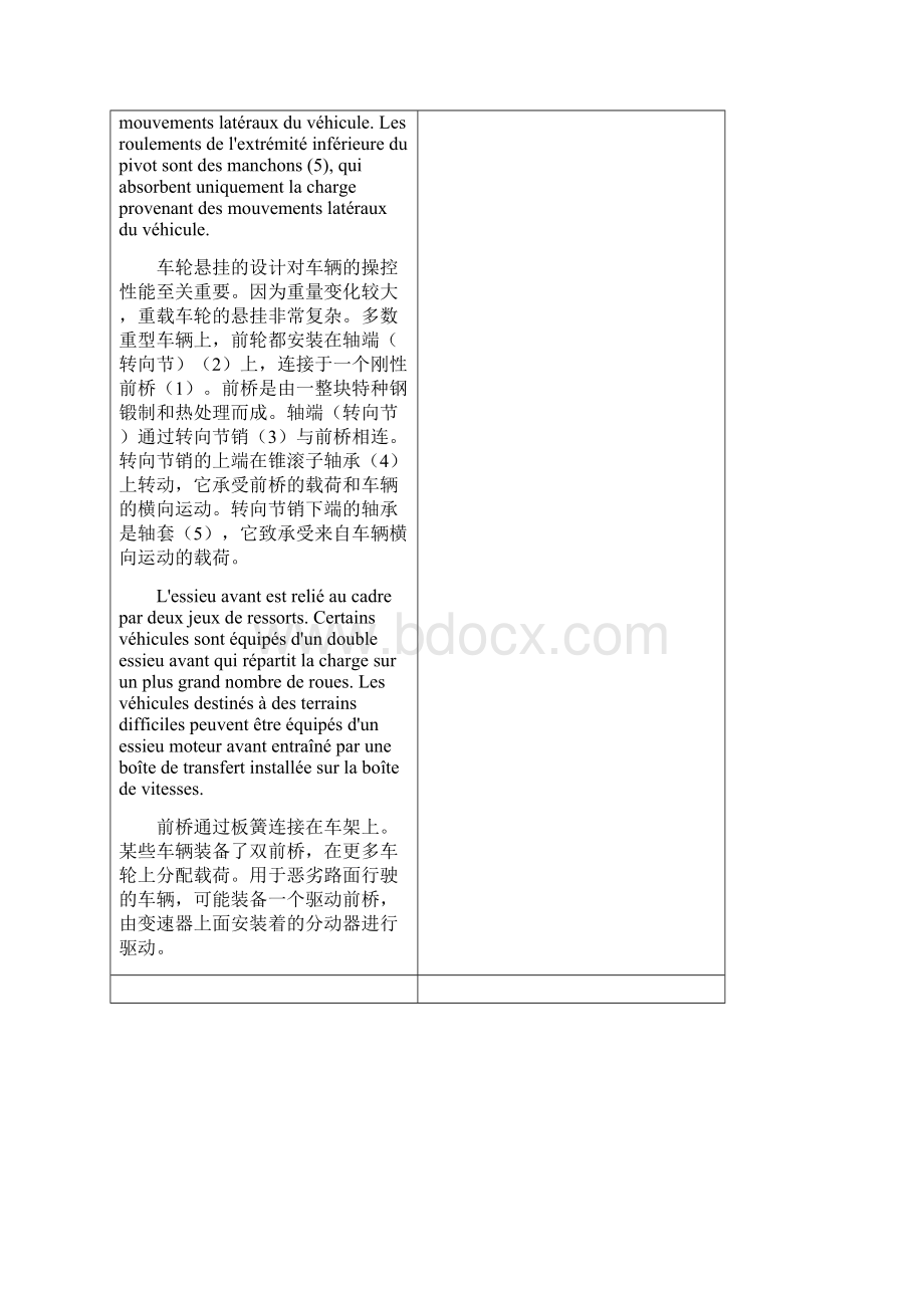 沃尔沃重型汽车培训教材 前桥与转向系统 法汉对照Word文档格式.docx_第2页