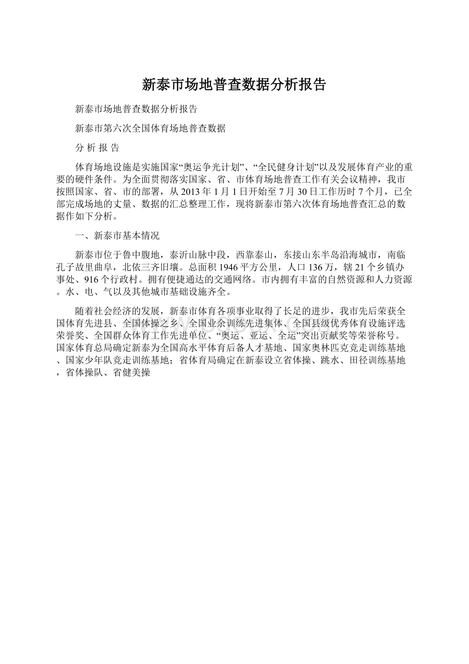 新泰市场地普查数据分析报告.docx