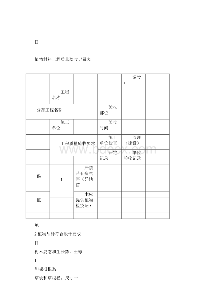 园林绿化工程分部分项验收记录表10个文档格式.docx_第3页