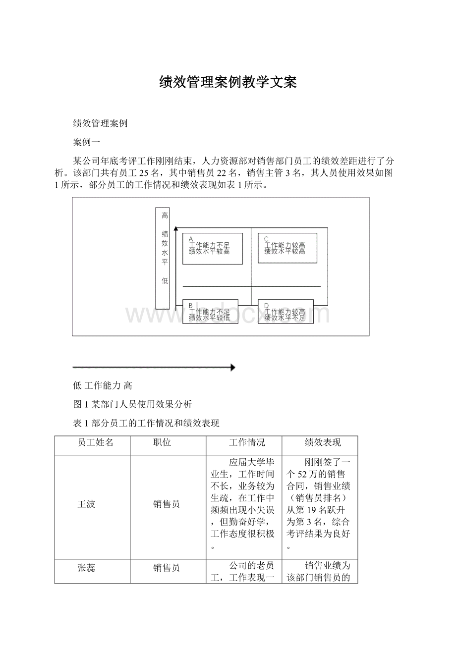 绩效管理案例教学文案.docx