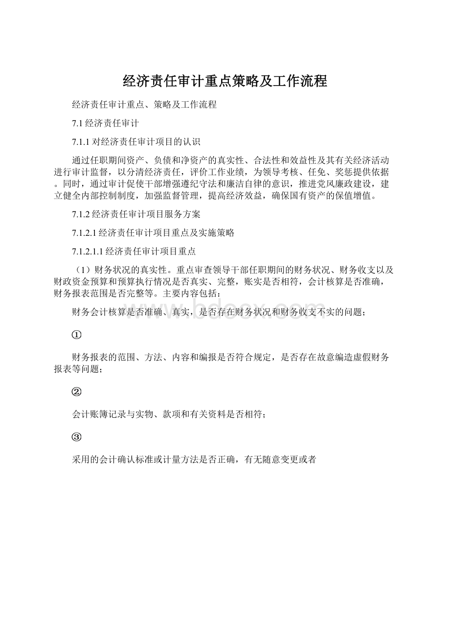 经济责任审计重点策略及工作流程.docx