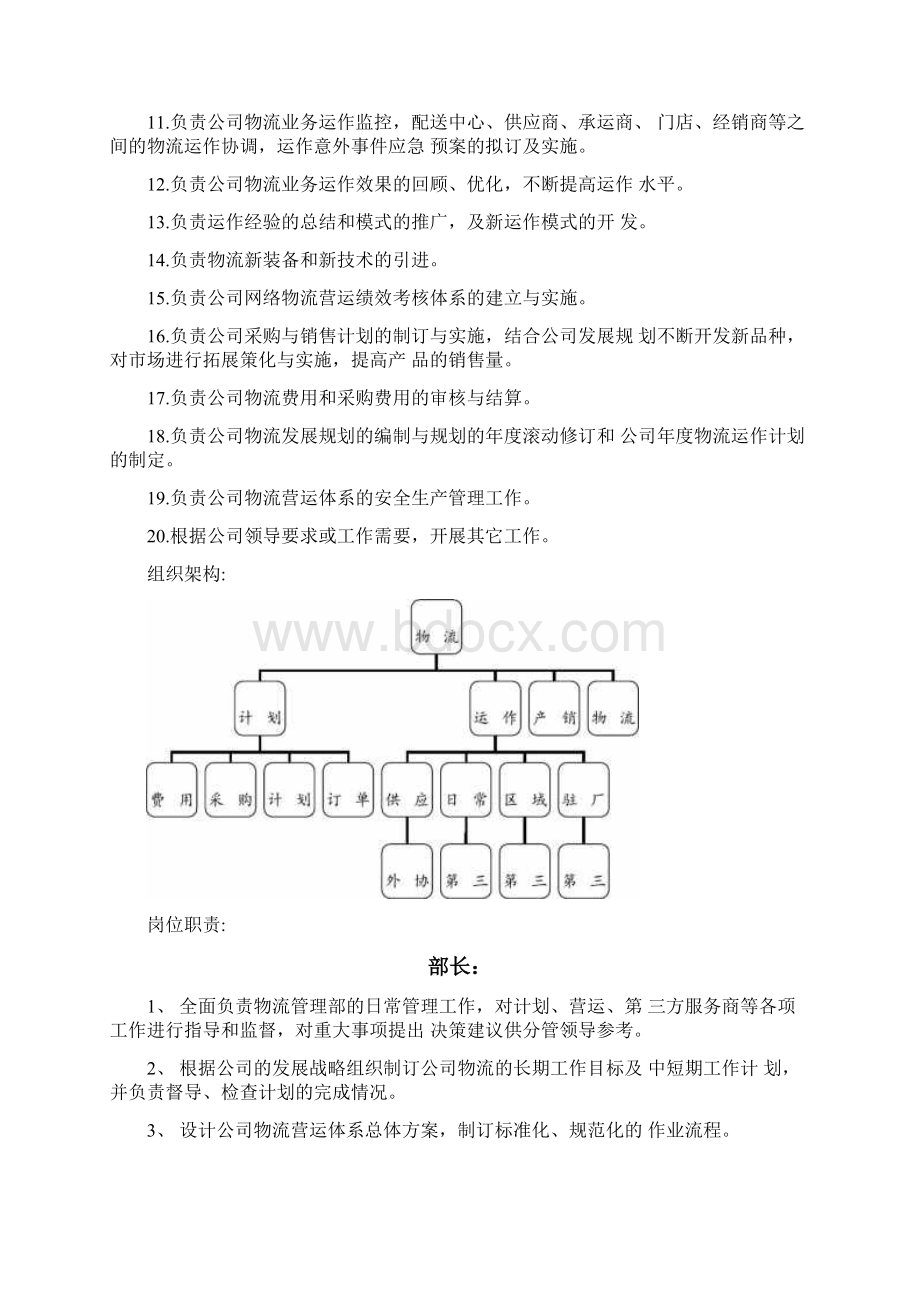 物流管理部部门职能及岗位设置.docx_第2页