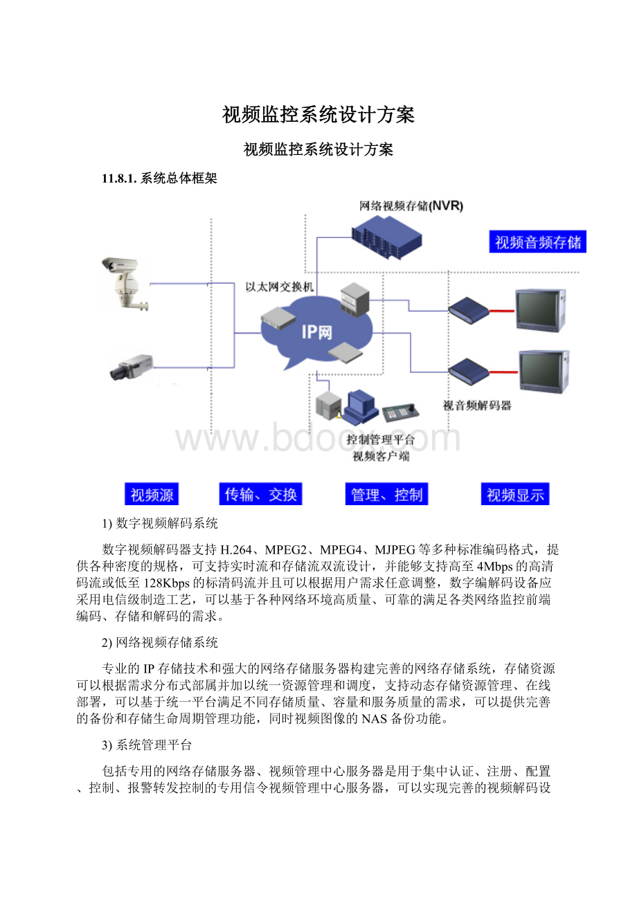 视频监控系统设计方案.docx_第1页