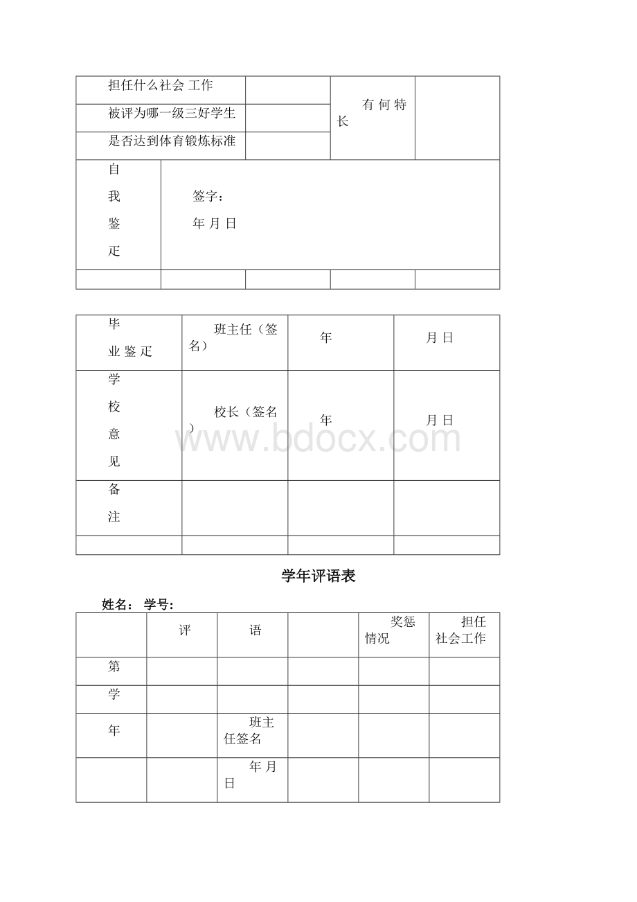 山东省高中毕业生登记表文档格式.docx_第3页