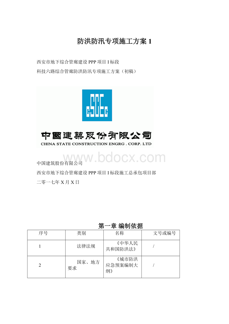 防洪防汛专项施工方案1.docx